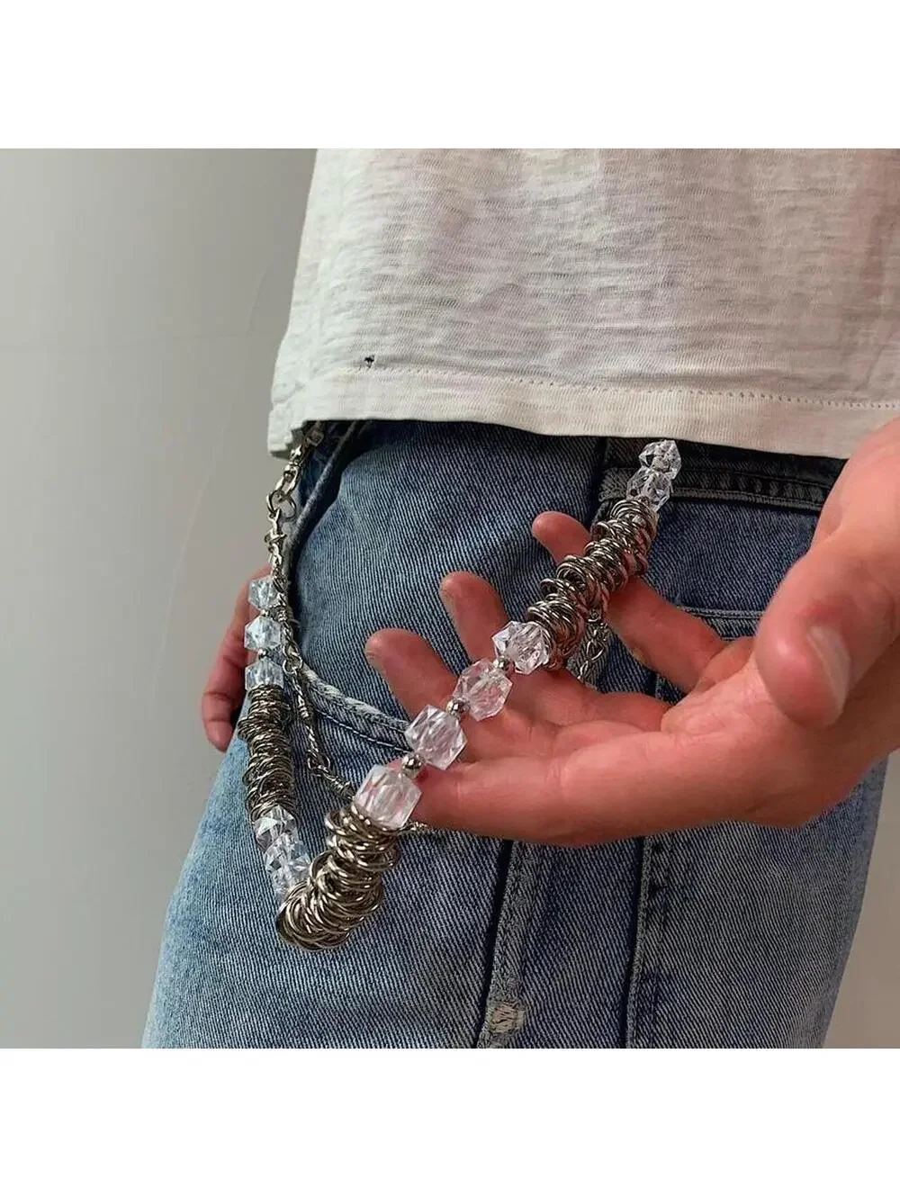 Grunge Punk Cyber Barbwire Pocket Chain